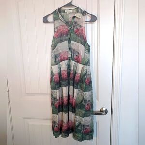 Midi Dress Anthropologie Sarah Ball Photography size 4 cotton silk A-line